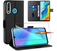 Coque pour Huawei P30 Lite - Lot de 2 Verres Trempés - Noir - Anti Rayure - Élégante - Semi-rigide