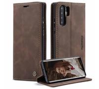 Coque pour Huawei P30 Pro 6.47", Coque Huawei P30 Pro New Edition Pochette, Etui Protection Housse Premium en Cuir PU,Etui à Rabat Pochette de Portefeuille Étui Huawei P30 Pro, Flip Case, Café