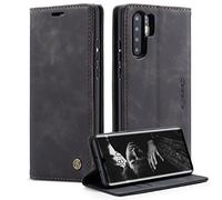 Coque pour Huawei P30 Pro 6.47", Coque Huawei P30 Pro New Edition Pochette, Etui Protection Housse Premium en Cuir PU,Etui à Rabat Pochette de Portefeuille Étui Huawei P30 Pro, Flip Case, Noir