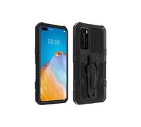 Coque pour Huawei P40 Antichoc Béquille et Clip Ceinture Métallique Noir