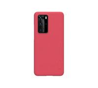 Coque pour Huawei P40 Pro Série Super Frosted Shield Compatible Chargement Qi Nillkin Rouge