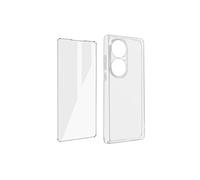 Coque pour Huawei P50 Pro Silicone Souple et Film Verre Trempé 9H transparent