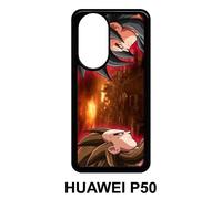 Coque Pour Huawei P50 - San Guko Vs Vegeta - Silicone - Noir