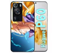 Coque Pour Huawei P60 - Dragon Ball Gt Trunks Super Saiyan 3 - Silicone - Noir