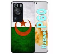 Coque Pour Huawei P60 - Drapeau Algérie - Silicone - Noir
