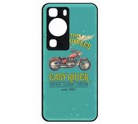 Coque Pour Huawei P60 - Moto Rtro Easy Rider - Silicone - Noir