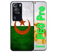 Coque Pour Huawei P60 Pro - Drapeau Algérie - Silicone - Noir