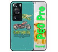 Coque Pour Huawei P60 Pro - Moto Rtro Easy Rider - Silicone - Noir