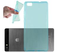 cadorabo Coque pour Huawei P8 Lite 2015 en Bleu Transparent - Housse Protection Souple en Silicone TPU avec Anti-Choc et Anti-Rayures - Ultra Slim Fin Gel Case Cover Bumper