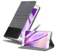 cadorabo Coque pour Huawei P8 Lite 2015 en Gris Noir - Housse Protection avec Fermoire Magnétique, Stand Horizontal et Fente Carte - Portefeuille Etui Poche Folio Case Cover