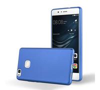 cadorabo Coque pour Huawei P9 Lite en Metallic Bleu - Housse Protection Souple en Silicone TPU avec Anti-Choc et Anti-Rayures - Ultra Slim Fin Gel Case Cover Bumper