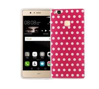 Coque Pour Huawei P9 Lite À Pois Rose Sac Cover Motif Slim Bumper Neuf