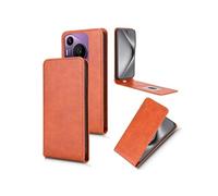 Coque pour Huawei Pura 70 Pro 5G Etui de Protection en Cuir à Rabat Vertical de Luxe avec Fente pour Carte Marron