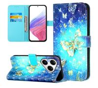 Coque pour Huawei Pura 80, Housse en Cuir PU Pochette Portefeuille Magnétique Etui de Protection, Flip Case pour Huawei Pura 80, Papillon doré