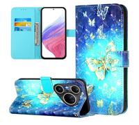Coque pour Huawei Pura 80 Ultra, Housse en Cuir PU Pochette Portefeuille Magnétique Etui de Protection, Flip Case pour Huawei Pura 80 Ultra, Papillon doré