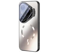 Coque pour Huawei Pura 90 Pro Max/90 Pro, Magnétique Etui avec Caméra Stand Charge sans Fil Coque(Silver,90 Pro)