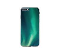 Coque pour Huawei Y6 2018 Rigide Aurore Boréale Bleu