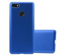 cadorabo Coque pour Huawei Y6 Pro 2017 en Metallic Bleu - Housse Protection Souple en Silicone TPU avec Anti-Choc et Anti-Rayures - Ultra Slim Fin Gel Case Cover Bumper