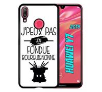 Coque Pour Huawei Y7 2019 - J Peux Pas J Ai Fondue Bourguignonne 1 - Noir