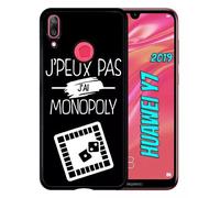 Coque Pour Huawei Y7 2019 - J Peux Pas J Ai Monopoly 2 - Noir