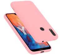 cadorabo Coque Compatible avec Huawei Y7 2019 / Y7 Prime 2019, Étui Housse en Silicone- Coque pour Y7 2019 / Y7 Prime 2019- Protection Antichoc, Anti-Empreintes- TPU Housse - Mat Liquid Pink