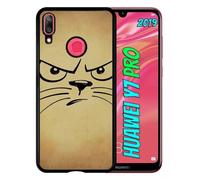 Coque Pour Huawei Y7 Pro 2019 - Smiley Chat - Noir