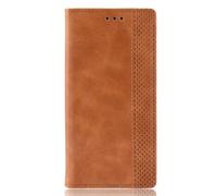 Coque pour Huawei Y9A,Coque de téléphone magnétique rétro,Conception de Portefeuille avec Fentes pour Cartes,Cover en Cuir pour Huawei Y9A Coque -Brown