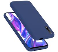 cadorabo Coque Compatible avec Huawei Y9S, Étui Housse en Silicone- Coque pour Y9S- Protection Antichoc, Anti-Empreintes- TPU Housse de Protection - Mat Liquid Blue