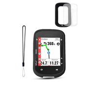 Coque pour iGPSPORT BSC200S/BSC300T daunke Film de protection d'écran + Housse de protection + Cordon tour de cou Résistant aux chocs et aux vibrations Noir