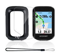 Coque pour iGPSPORT BSC300T/BSC200S + Protection Écran + Cordon | Étui de Protection en Silicone,Mince Souple TPU Housse,Antichoc,Anti-Rayures,Noir