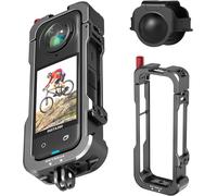 Coque pour Insta360 X4, cadre utilitaire en aluminium pour Insta360 X4, cage de protection avec couvercle d'objectif en silicone, interface griffe avec filetage 6,35 mm, doigts pliables.[G109]