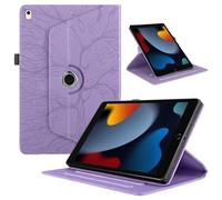 Coque pour iPad 10.2” 9ème Génération 2021 / 8ème Gén 2020 / 7ème Gén 2019, Etui Premium Cuir PU Rotatif à 360 Antichoc Degrés Flip Case Cover Fonction Support Housse - Violet