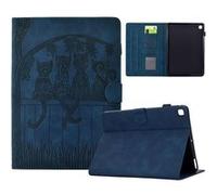 Coque pour iPad 10,2 pouces 2021/2020/2019 iPad 9e/8e/7e génération Étui de Protection à Rabat avec Motif Chat Veille/Réveil Automatique Résistant aux Chocs et Support Réglable ZURSANA Bleu Bleu
