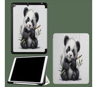 Coque pour iPad 10e Gén 10,9" 2022, Étui avec Coque Arrière TPU Souple à Rabat,Réveil/Sommeil Auto Adorables Bébés Pandas Illustrations d'animaux-Blanc