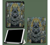 Coque pour iPad 10e Gén 10,9" 2022, Étui avec Coque Arrière TPU Souple à Rabat,Réveil/Sommeil Auto Chat Classique À Poils Longs Animaux-Gris
