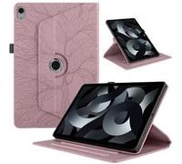 Coque pour iPad 10ème Génération 10,9 Pouces 2022 Étui Support Rotatif à 360 Degrés PU Cuir Housse de Protection Portefeuille Tablet ZURSANA Rose Rose
