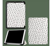 Coque pour iPad 10ème Génération 10,9 Pouces 2022, Housse Ultra Fin Étui de Protection avec Fonction Veille/Réveil Automatique pour iPad 10 Simple Empreinte Patte Animaux Thème-Blanc