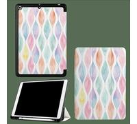Coque pour iPad 10ème Génération 10,9 Pouces 2022, Housse Ultra Fin Étui de Protection avec Fonction Veille/Réveil Automatique pour iPad 10 Résumé Nervures des Feuilles Feuilles Bohême-Blanc