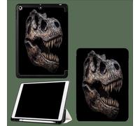 Coque pour iPad 10ème Génération 10,9 Pouces 2022, Housse Ultra Fin Étui de Protection avec Fonction Veille/Réveil Automatique pour iPad 10 Crâne Tyrannosaurus Rex Éducation Crâne-Noir