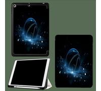 Coque pour iPad 5ème/6ème Génération 2017/2018, Coque Protection pour iPad 9.7 Pouces, Étui Case Fine et Légère en PU Souple Housse Cover, Veille/Réveil Automatique -Ballon De Basket Bleu Lumineux