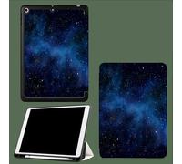 Coque pour iPad 5ème/6ème Génération 2017/2018, Coque Protection pour iPad 9.7 Pouces, Étui Case Fine et Légère en PU Souple Housse Cover, Veille/Réveil Automatique -Ciel Étoilé Bleu