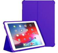 Coque Pour Ipad 6e Génération/Ipad 5e Génération 9,7 Pouces 2018/2017,Support Pliable Double Avec Coque Arrière En Tpu Antichoc,Fonction Veille/Réveil Automatique,Violet Foncé