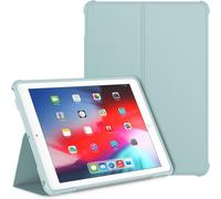 Coque Pour Ipad 6e Génération/Ipad 5e Génération 9,7 Pouces 2018/2017,Support Pliable Double Avec Coque Arrière En Tpu Antichoc,Fonction Veille/Réveil Automatique,Bleu Clair