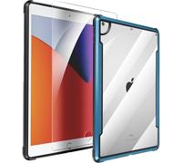 Coque pour iPad 7 8 10,2 Pouces 2019/20 Antichoc Cadre en Métal Bleu - protection tablette 10.2, etui rigide ipad