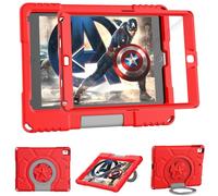 Coque pour iPad 9,7" 2018/2017 6e/5e génération-TrendGate Étui léger et résistant aux Chocs pour iPad Air 2 avec Protection d'écran intégrée et Support pour iPad Air/iPad Air 2/iPad Pro 9,7, Rouge