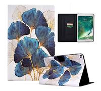 Coque pour iPad 9.7 Pouces 6ème Génération 2018/iPad 5ème Génération 2017/iPad Air/ipad Air32 PU Cuir Housse Étui de Protection avec Support Fonction Fente pour Carte Flip Cover Foglia di Loto