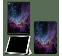 Coque pour iPad 9ème/8ème/7ème Génération 10.2 Pouces 2021/2020/2019, Étui Protecteur en Cuir PU avec Veille/Réveil Automatique, Étui avec Multi-Angle,Nébuleuse Ciel Étoilé