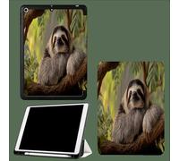Coque pour iPad 9ème/8ème/7ème Génération 10.2 Pouces 2021/2020/2019, Étui Protecteur en Cuir PU avec Veille/Réveil Automatique, Étui avec Multi-Angle,Animal Paresseux