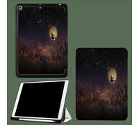 Coque pour iPad 9ème/8ème/7ème Génération 10.2 Pouces 2021/2020/2019, Étui Protecteur en Cuir PU avec Veille/Réveil Automatique, Étui avec Multi-Angle,Ciel Étoilé Sorcière