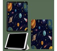Coque pour iPad 9ème/8ème/7ème Génération 10.2 Pouces 2021/2020/2019, Étui Protecteur en Cuir PU avec Veille/Réveil Automatique, Étui avec Multi-Angle,Dessin Animé Espace Planètes